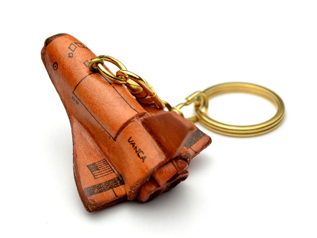 SPACE SHUTTLE LEATHER KEYCHAIN VANCA