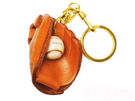 BASEBALL GLOVE LEATHER KEYCHAIN VANCA