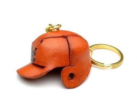 BASEBALL HELMET LEATHER KEYCHAIN VANCA