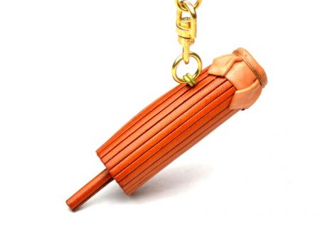 JAPANESE OLD FASHIONED UMBRELLA LEATHER KEYCHAIN VANCA