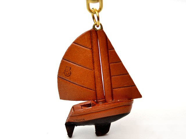 Sailboat Leather Keychain VANCA