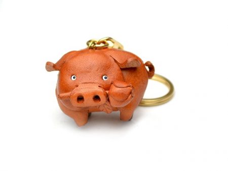 PIG JAPANESE LEATHER KEYCHAINS VANCA