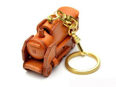 STEAM LOCOMOTIVE JAPANESE LEATHER KEYCHAIN VANCA