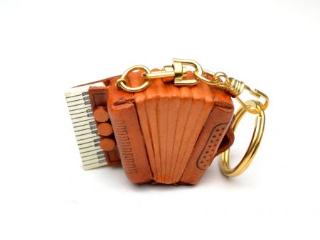 ACCORDION LEATHER KEYCHAIN VANCA