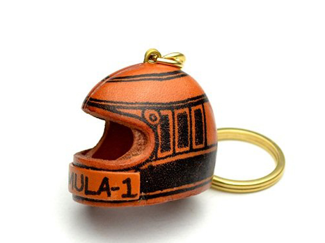 RACING HELMET LEATHER KEYCHAIN VANCA