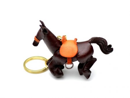 GALLOPING HORSE LEATHER KEYCHAIN VANCA
