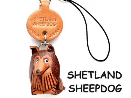 SHETLAND SHEEPDOG LEATHER CELLULARPHONE CHARM VANCA