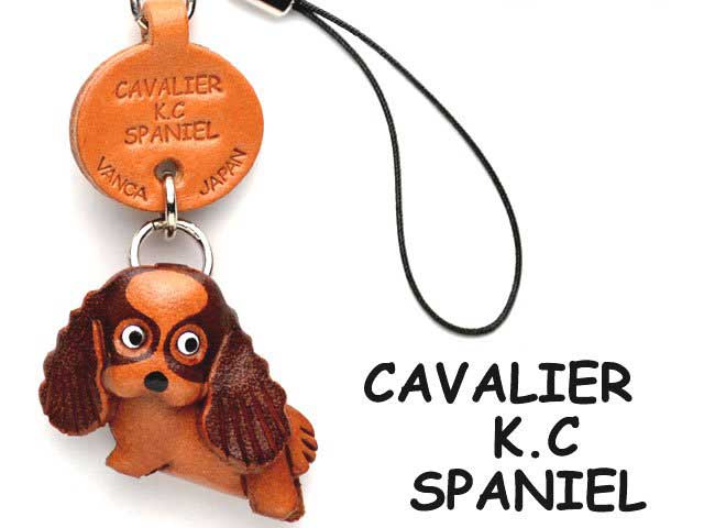 CAVALIER K.C.SPANIEL LEATHER CELLULARPHONE CHARM VANCA