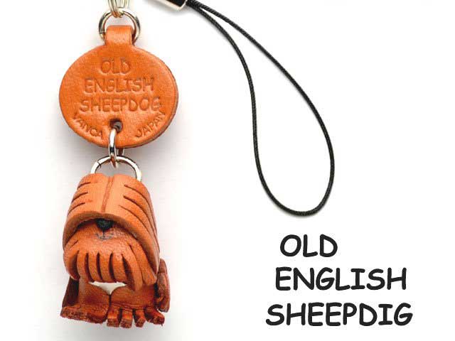 OLD ENGLISH SHEEPDOG LEATHER CELLULARPHONE CHARM VANCA