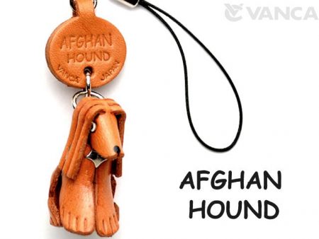 AFGHAN HOUND LEATHER CELLULARPHONE CHARM VANCA