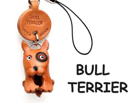 BULL TERRIER LEATHER DOG CELLULARPHONE CHARM VANCA