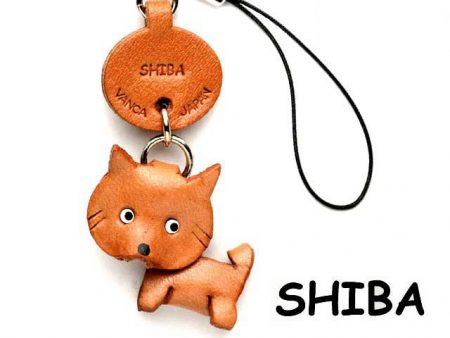 SHIBA DOG LEATHER CELLULARPHONE CHARM VANCA