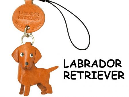 LABRADOR RETRIEVER LEATHER CELLULARPHONE CHARM VANCA