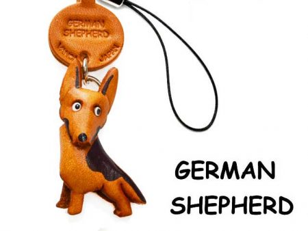GERMAN SHEPHERD LEATHER CELLULARPHONE CHARM VANCA