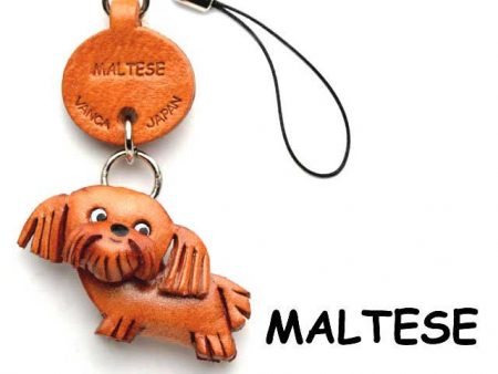 MALTESE LEATHER CELLULARPHONE CHARM VANCA