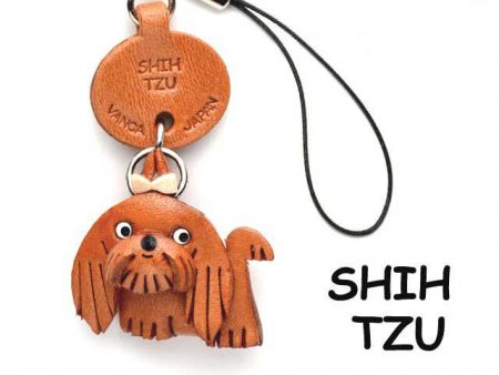 SHIH TZU LEATHER CELLULARPHONE CHARM VANCA