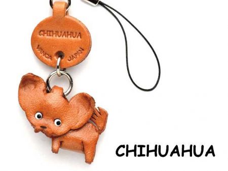 CHIHUAHUA LEATHER CELLULARPHONE CHARM VANCA