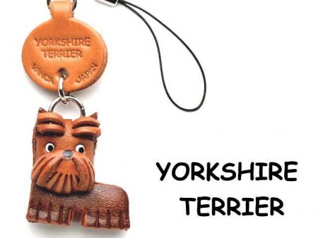 YORKSHIRE TERRIER LEATHER CELLULARPHONE CHARM VANCA