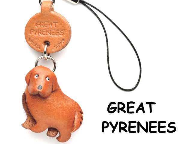 GREAT PYRENEES LEATHER CELLULARPHONE CHARM VANCA