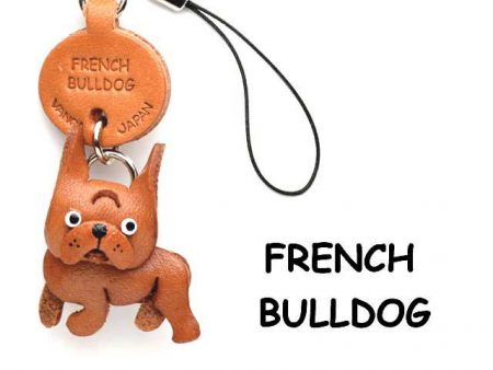 FRENCH BULLDOG LEATHER CELLULARPHONE CHARM VANCA