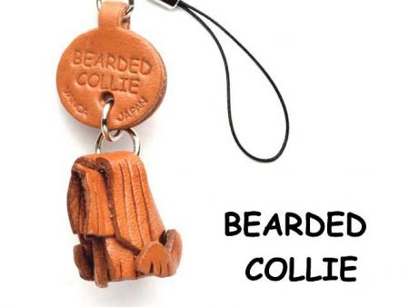 BEARDED COLLIE LEATHER CELLULARPHONE CHARM VANCA