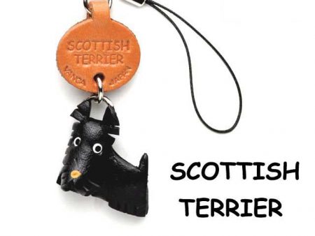 SCOTTISH TERRIER LEATHER CELLULARPHONE CHARM VANCA