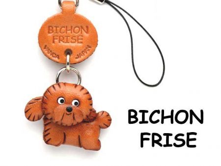 BICHON FRISE LEATHER CELLULARPHONE CHARM VANCA