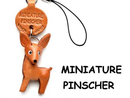 MINIATUER PINSCHER LEATHER CELLULARPHONE CHARM VANCA