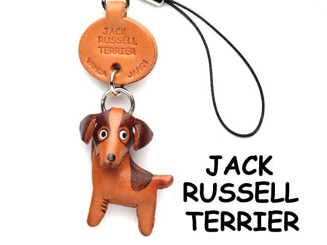 JACK RUSSELL TERRIER LEATHER CELLULARPHONE CHARM VANCA