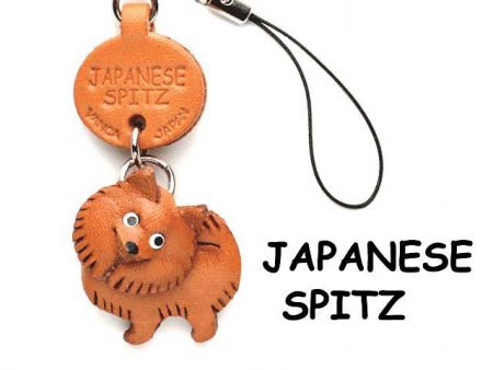 JAPANESE SPITZ LEATHER CELLULARPHONE CHARM VANCA