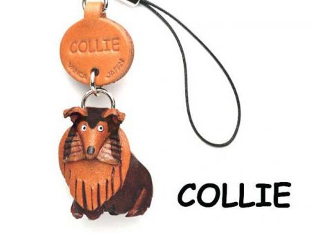 COLLIE LEATHER CELLULARPHONE CHARM VANCA