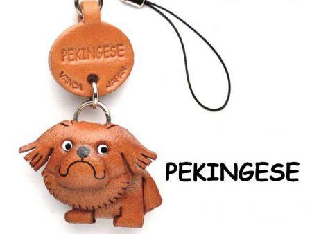 PEKINIGESE LEATHER CELLULARPHONE CHARM VANCA