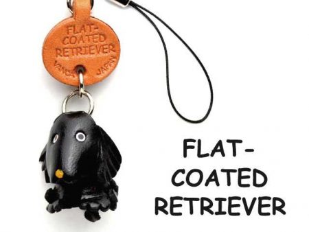 FLATCOATED RETRIEVER LEATHER CELLULARPHONE CHARM VANCA