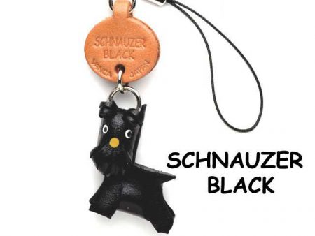 SCHNAUZER BLACK LEATHER CELLULARPHONE CHARM VANCA