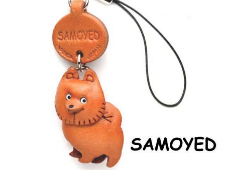 SAMOYED LEATHER CELLULARPHONE CHARM VANCA