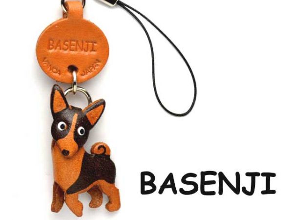 BASENJI LEATHER CELLULARPHONE CHARM VANCA