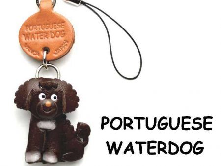 PORTUGUESE WATER DOG LEATHER CELLULARPHONE CHARM VANCA