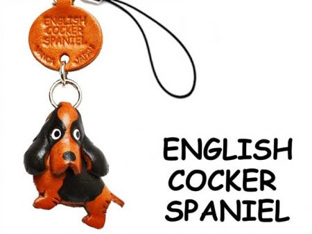 ENGLISH COCKER SPANIEL LEATHER CELLULARPHONE CHARM VANCA
