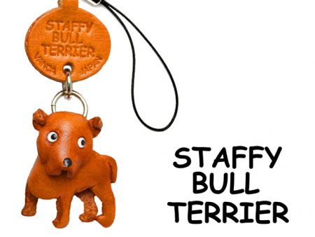 STAFFORDSHIRE BULLTERRIER LEATHER CELLULARPHONE CHARM VANCA