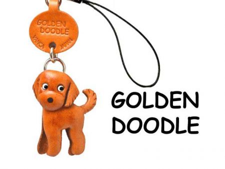 GOLDENDOODLE JAPANESE LEATHER CELLULARPHONE CHARM VANCA