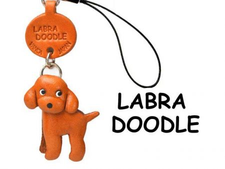 LABRADOODLE JAPANESE LEATHER CELLULARPHONE CHARM VANCA