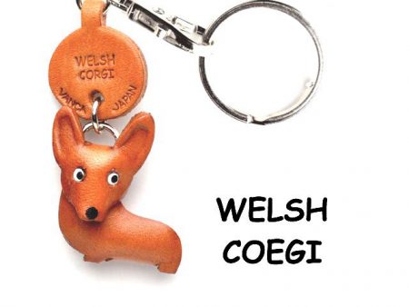 WELSH CORGI LEATHER DOG KEYCHAIN VANCA