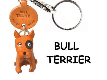 BULL TERRIER LEATHER DOG KEYCHAIN VANCA