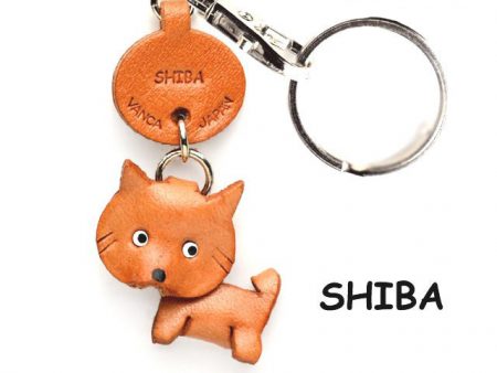 SHIBA DOG LEATHER DOG KEYCHAIN VANCA