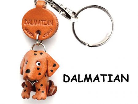 DALMATIAN LEATHER DOG KEYCHAIN VANCA