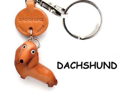 DACHSHUND LEATHER DOG KEYCHAIN VANCA