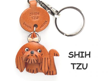 SHIH TZU LEATHER DOG KEYCHAIN VANCA