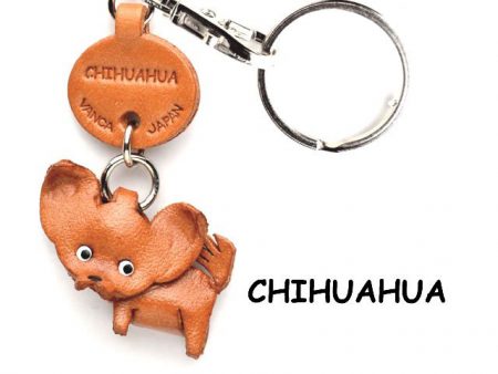 CHIHUAHUA LEATHER DOG KEYCHAIN VANCA