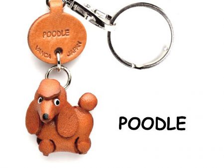 POODLE LEATHER DOG KEYCHAIN VANCA