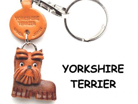 YORKSHIRE TERRIER LEATHER DOG KEYCHAIN VANCA